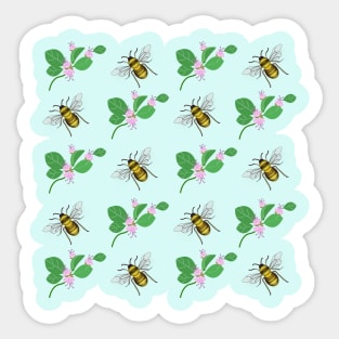 honeysuckle & bumble bee Sticker